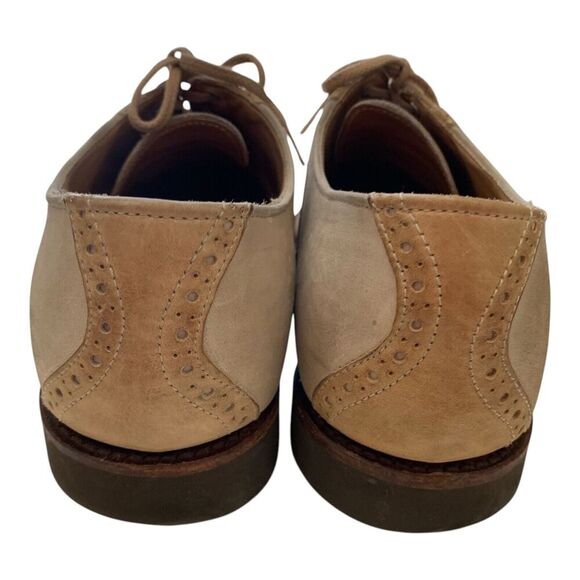 Cole Haan G2 Men's Shoes 10 D Almond Toe Lace Up Suede Oxfords Khaki Two Toned - Picture 10 of 16